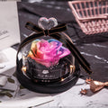 Everlasting flower glass cover single with lamp rose teacher's day gift for teacher creative gift cross-border manufacturer