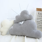 Nordic-style soft cloud-shaped throw pillow, plush car-shaped nap pillow, creative sofa cushion for girls.