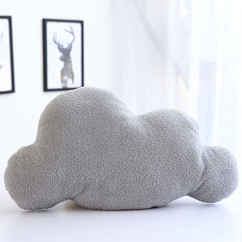 Nordic-style soft cloud-shaped throw pillow, plush car-shaped nap pillow, creative sofa cushion for girls.