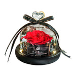 Everlasting flower glass cover single with lamp rose teacher's day gift for teacher creative gift cross-border manufacturer