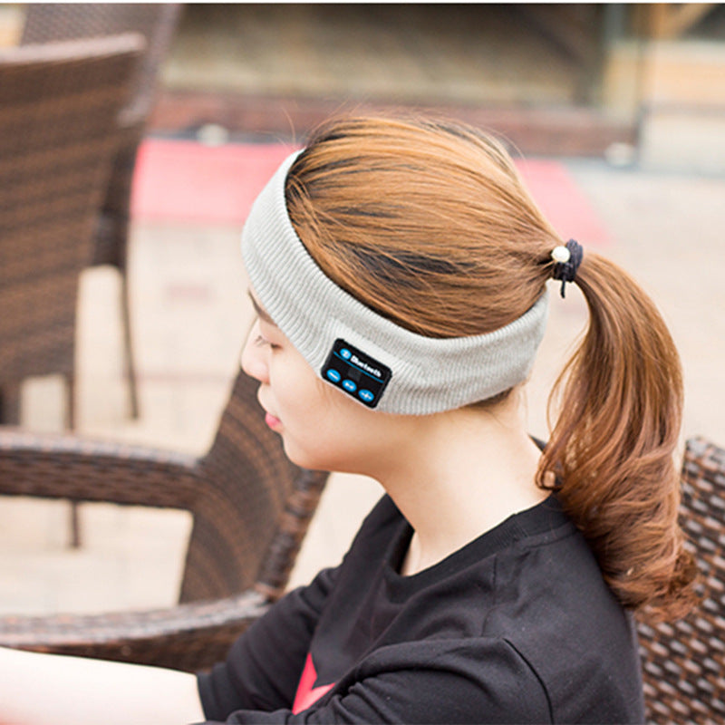 Cross-border wireless bluetooth headset headband outdoor sports sweat-absorbent fitness stereo call listening to music music turban