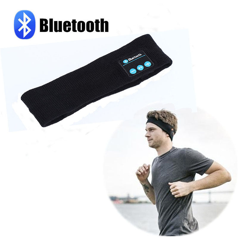 Cross-border wireless bluetooth headset headband outdoor sports sweat-absorbent fitness stereo call listening to music music turban