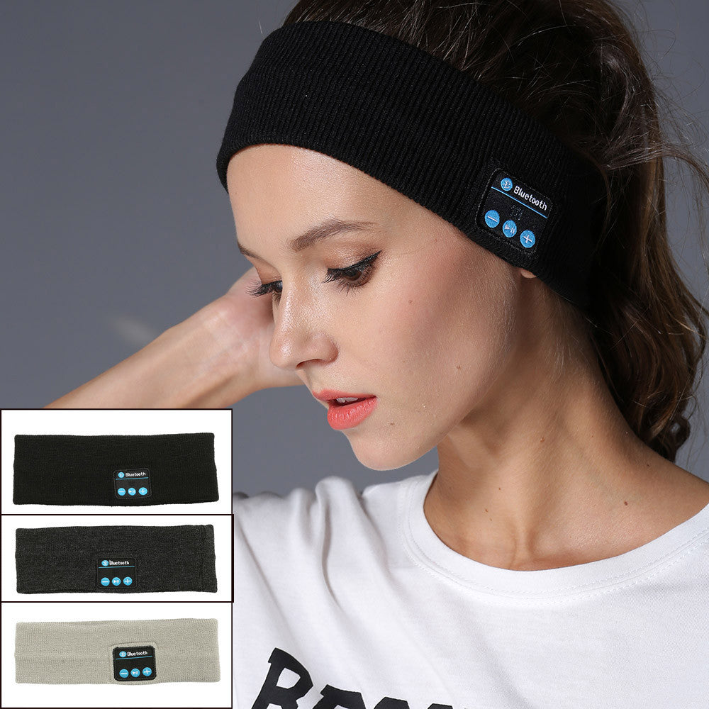 Cross-border wireless bluetooth headset headband outdoor sports sweat-absorbent fitness stereo call listening to music music turban