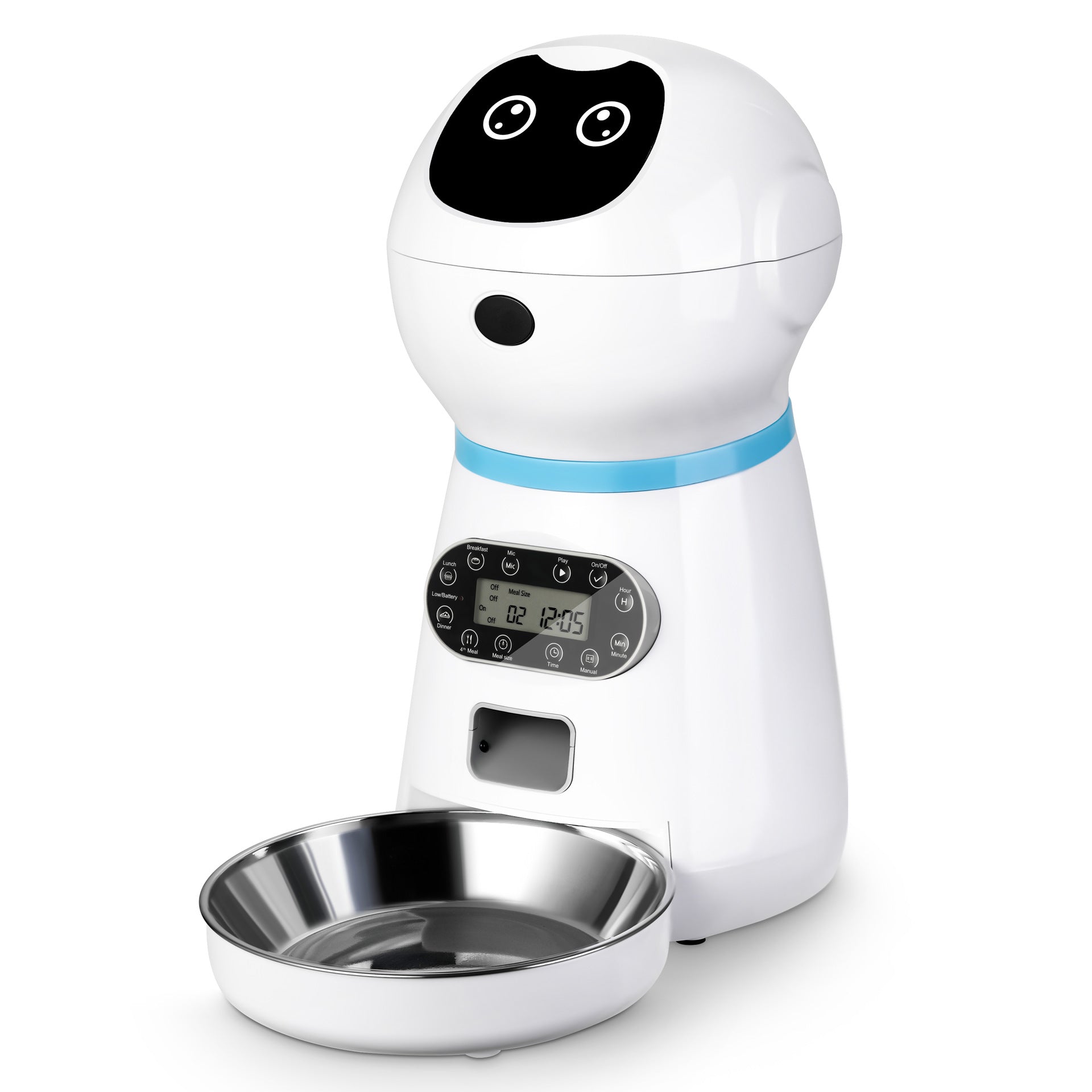 Pet automatic feeder pet feeder pet smart feeder stainless steel food pan manufacturer wholesale