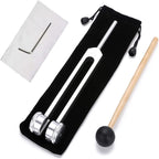 128 nerve tuning fork ear tuning fork for treatment of sound wave slider (with velvet cover hammer accessories)