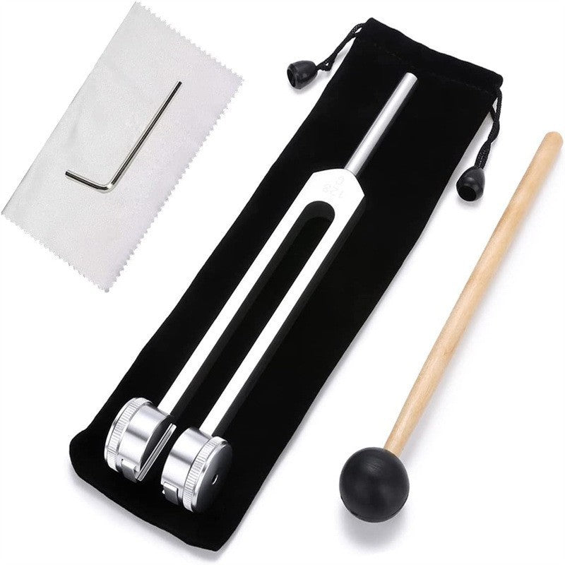 128 nerve tuning fork ear tuning fork for treatment of sound wave slider (with velvet cover hammer accessories)