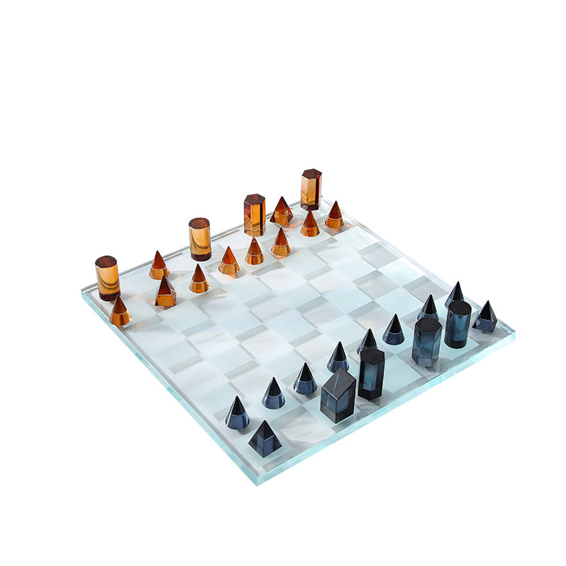 Modern Light Luxury Crystal Chess Decoration Model Room Designer Creative Home Chessboard Soft Decoration