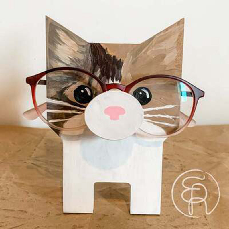 Wooden animal glasses stand storage ornaments glasses display stand animal glasses stand holde