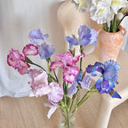 3-headed Alice Iris artificial flowers, oil painting style, home decoration, hotel soft furnishing, flower arrangement, photo props