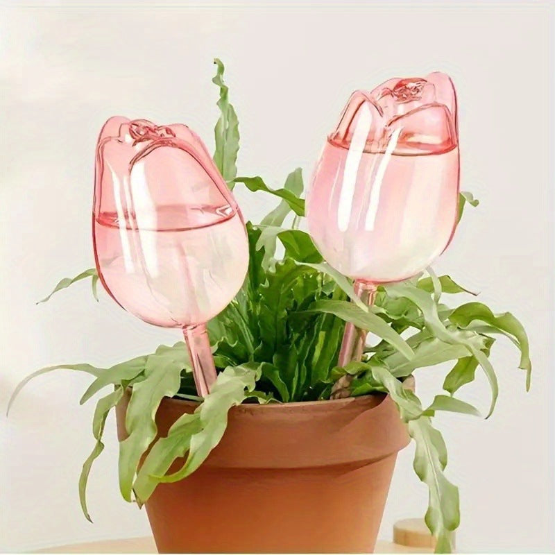Plastic tulip watering device, drip irrigation for home use, automatic watering for potted plants, gardening tools