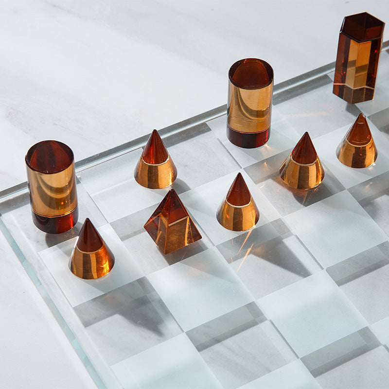Modern Light Luxury Crystal Chess Decoration Model Room Designer Creative Home Chessboard Soft Decoration