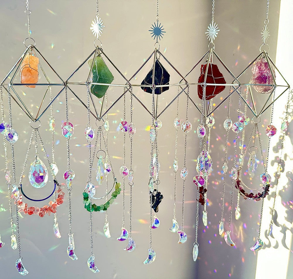 crystal sun catcher diamond sun catcher hanging decoration living room balcony wind chime ornaments