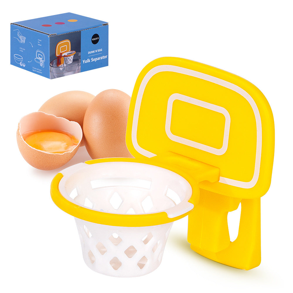 Cross-border new basketball hoop egg white separator EggYolkSeparator fun kitchen manual gadget