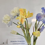 3-headed Alice Iris artificial flowers, oil painting style, home decoration, hotel soft furnishing, flower arrangement, photo props