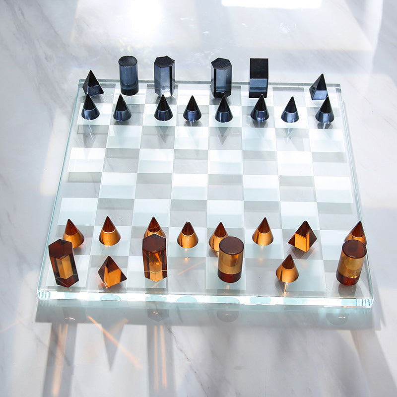 Modern Light Luxury Crystal Chess Decoration Model Room Designer Creative Home Chessboard Soft Decoration