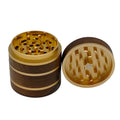Cross-border e-commerce new walnut aluminum alloy 63mm4-layer tobacco grinder grinder