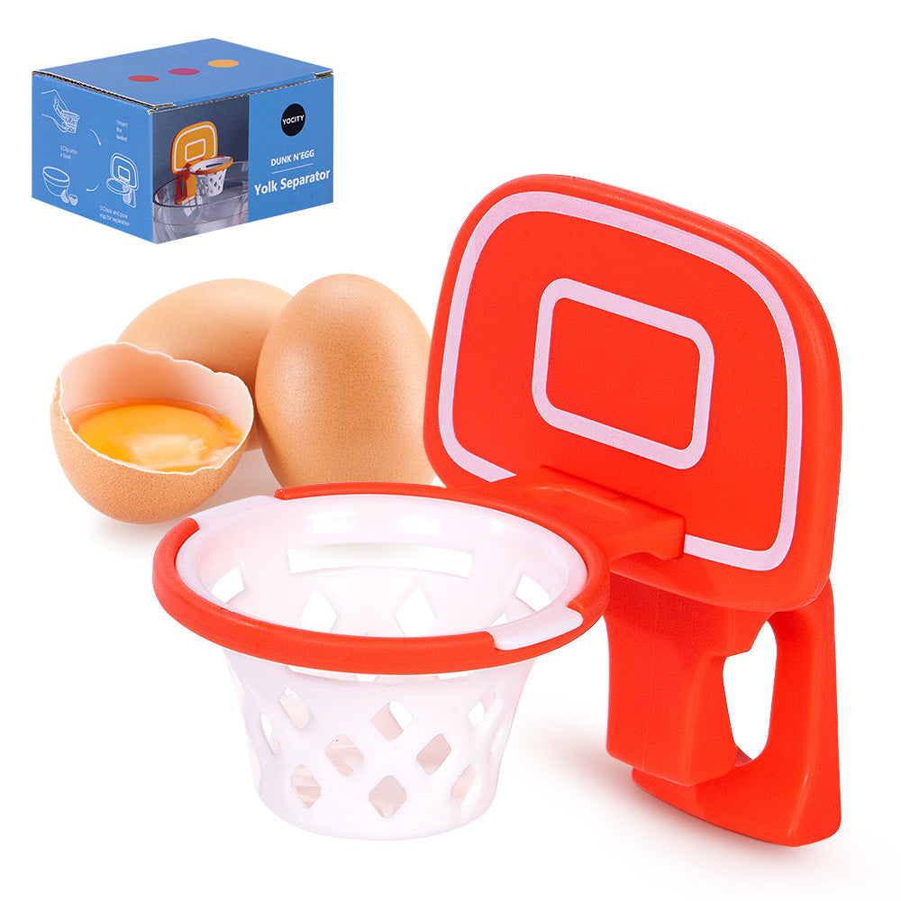 Cross-border new basketball hoop egg white separator EggYolkSeparator fun kitchen manual gadget