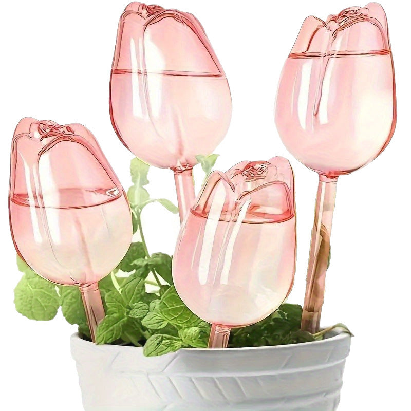 Plastic tulip watering device, drip irrigation for home use, automatic watering for potted plants, gardening tools