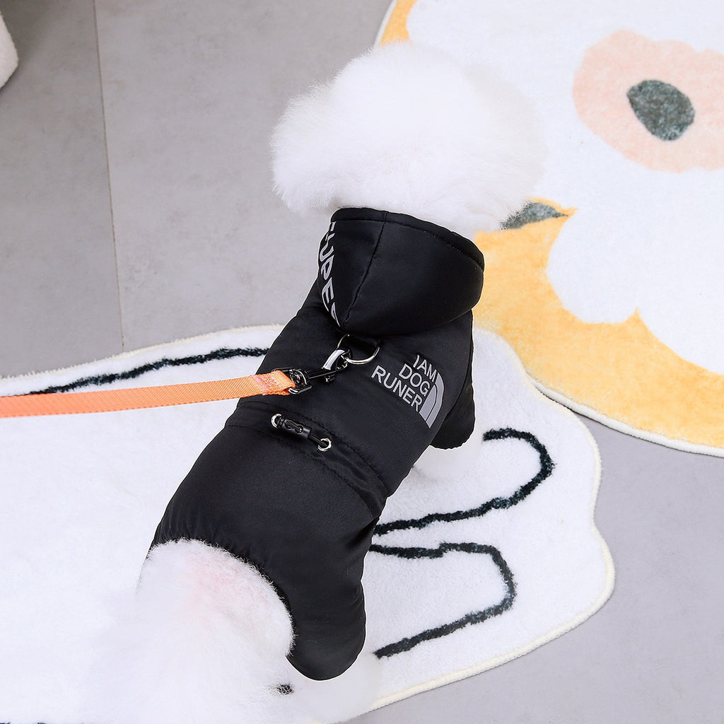 Pet dog clothes pet four-legged reflective cotton coat pet clothing autumn and winter new 23 sports four-legged cotton coat