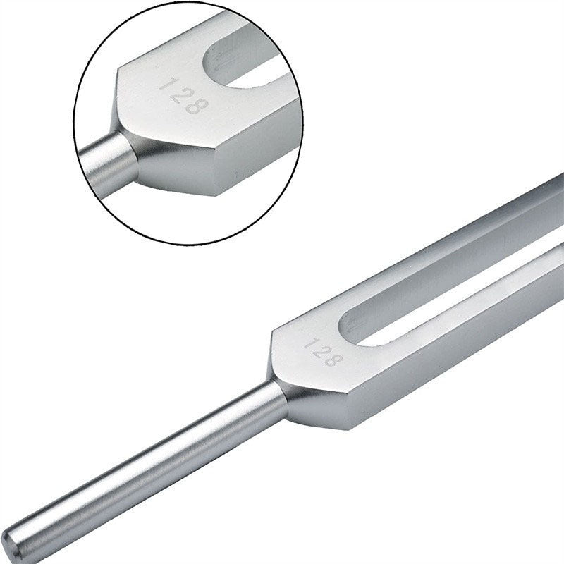 128 nerve tuning fork ear tuning fork for treatment of sound wave slider (with velvet cover hammer accessories)