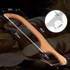 Wooden brown bread knife toast saw simple bread cutting tool baguette kitchen baking tool bread knife