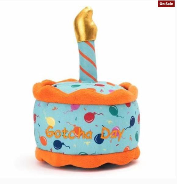 Pet Supplies Pet Plush Toys Dog Birthday Gift Toys Pet Birthday Cake Plush Toys
