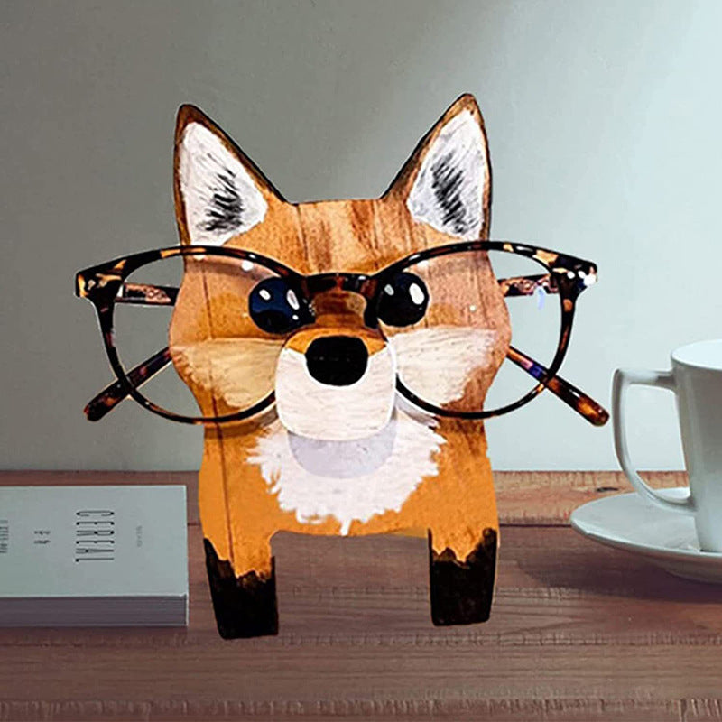 Wooden animal glasses stand storage ornaments glasses display stand animal glasses stand holde