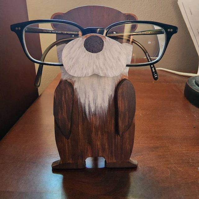 Wooden animal glasses stand storage ornaments glasses display stand animal glasses stand holde