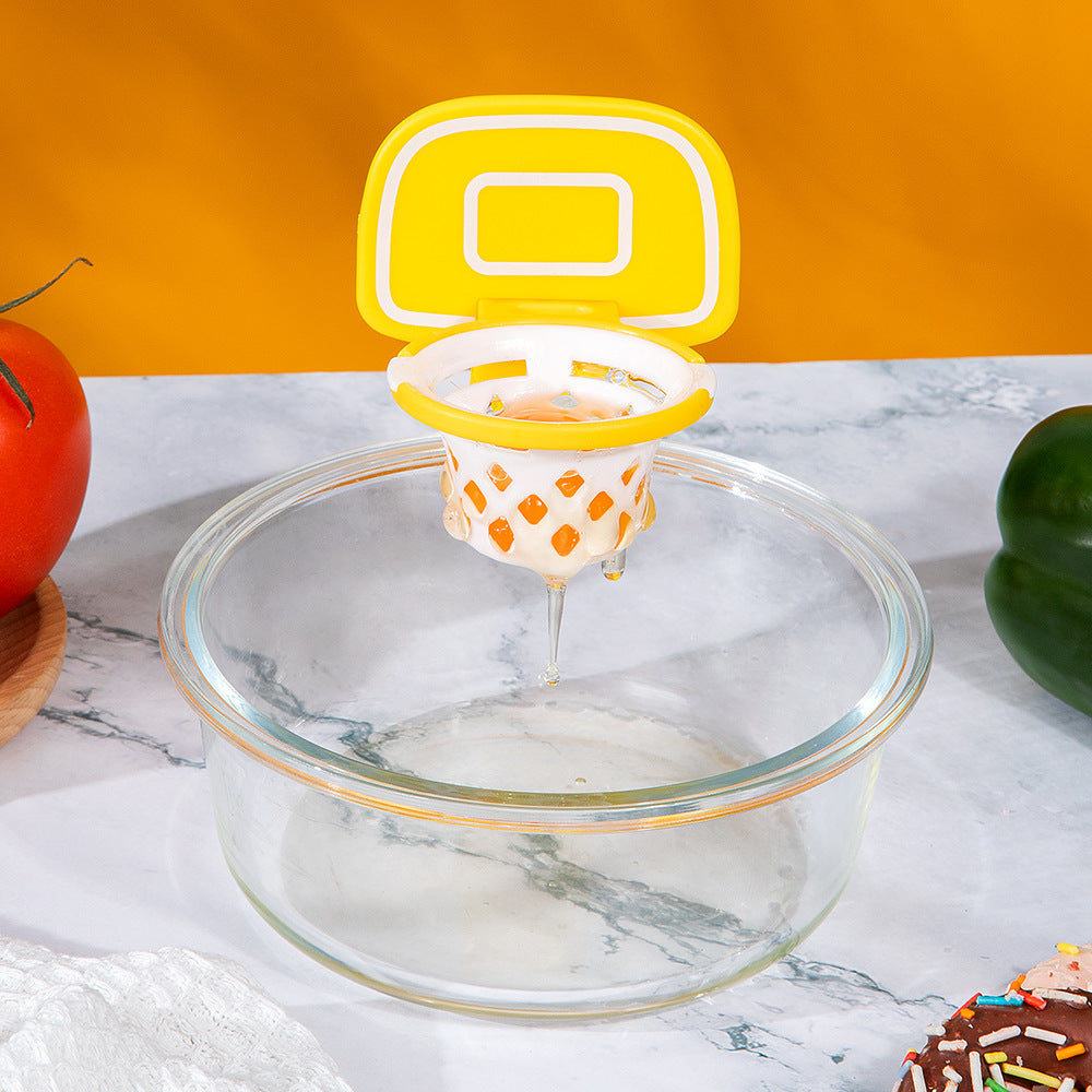 Cross-border new basketball hoop egg white separator EggYolkSeparator fun kitchen manual gadget