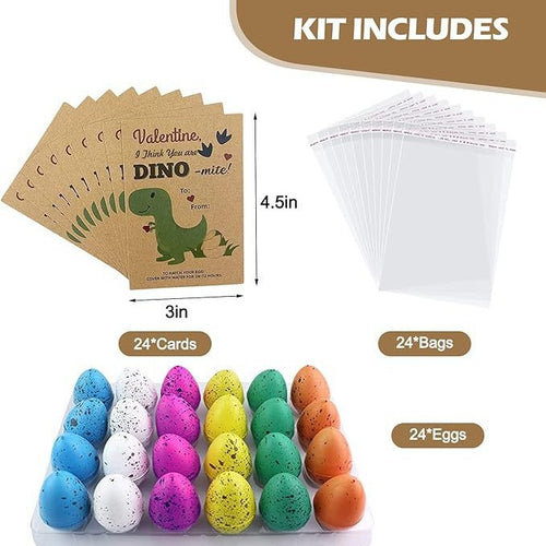 2024 Easter Valentine's Day Dragon Egg Hatching Card Classroom Children's Gift Greeting Card 24-piece Gift Set