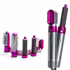 Amazon's new five-in-one hot air comb hair dryer multi-functional styling comb straight and curly hair dual-purpose cross-border factory