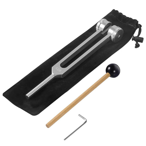 128 nerve tuning fork ear tuning fork for treatment of sound wave slider (with velvet cover hammer accessories)
