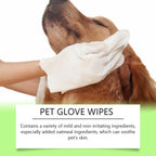 YEGBONG Pet Cleaning Gloves - No Washing Required, Cleansing Gloves for Cats and Dogs to Remove Dirt and Odors Without Bathing