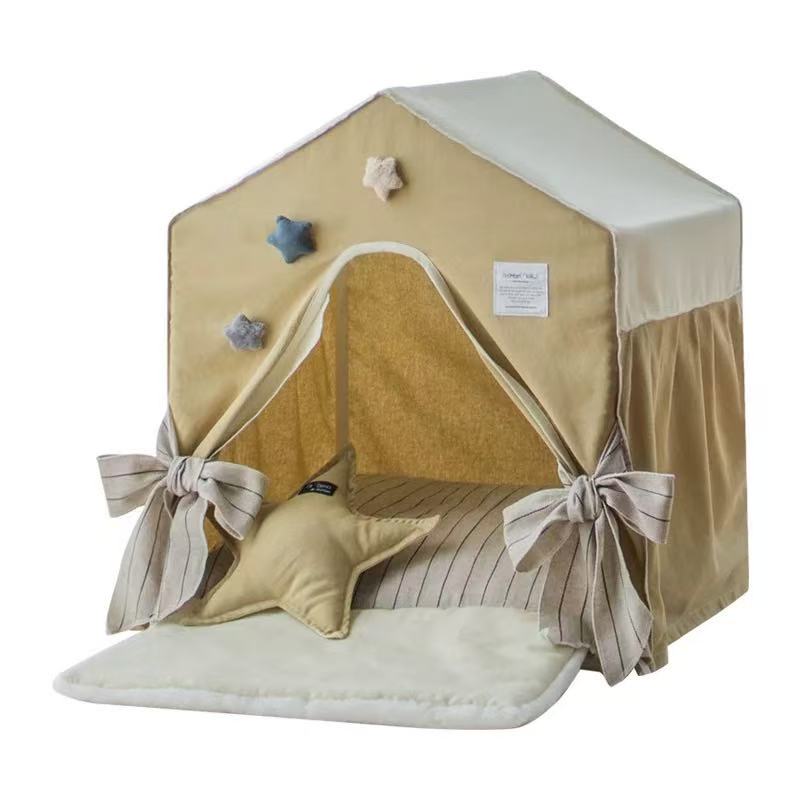 PetMan pet tent indoor villa cat house dog house small dog kennel four seasons universal removable and washable